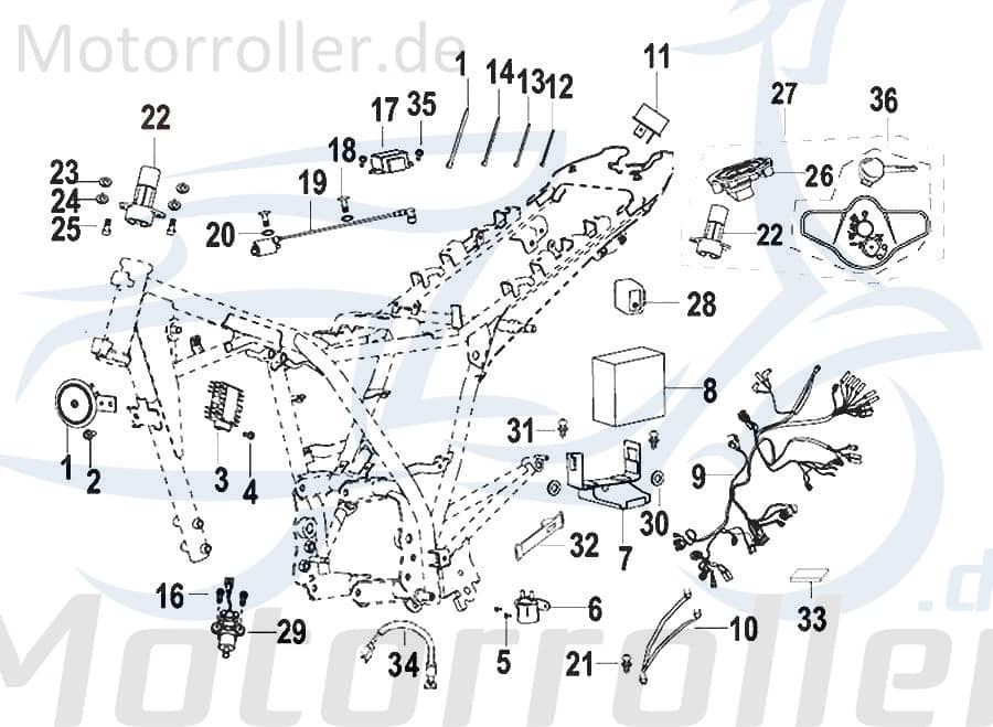 Keeway RKV 125 Schraube M8x20mm 250ccm 4Takt B02050802064 Motorroller.de Bundschraube Maschinenschraube Flanschschraube Flansch-Schraube Bund-Schraube