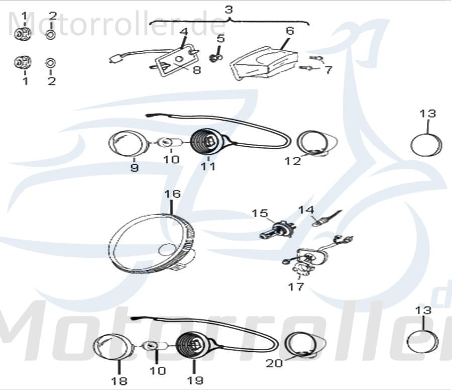 Aeon Crossland 300 Blinker ATV 300ccm 4Takt AEO-33400214-000 Motorroller.de rechts vorn hinten Signalleuchte Blinklicht Blinkleuchte Blinkleuchten UTV