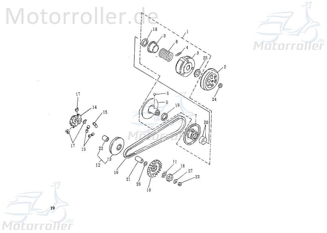 Klauenscheibe Klauenunterlegscheibe Rex Roller 50ccm 2Takt 79921 Motorroller.de Arretiersicherung Sternscheibe Klauenplatte Klauenstück Stern-Scheibe