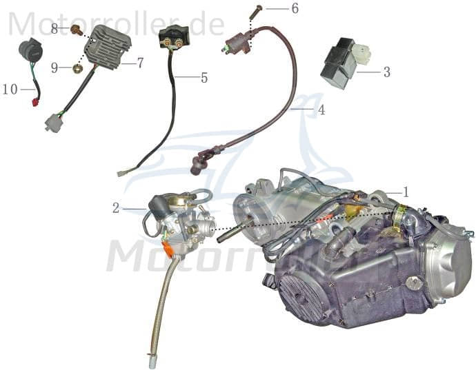 Starterrelais, Kabel 2+2-pol 12 V 150A YYB950QT-2-25005