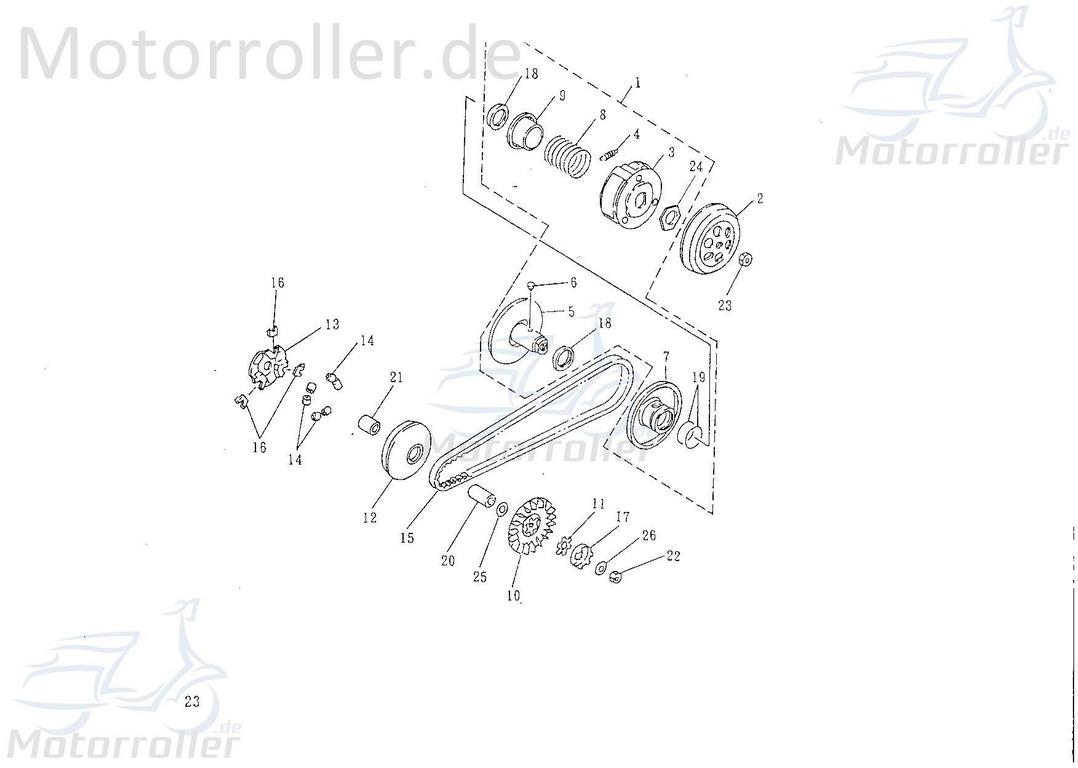 Buchse 13x18x38mm Variomatik Rex Scooter Hülse 50ccm 2Takt 78530 Motorroller.de Distanzhülse Lagerbuchse Distanz-Hülse Distanzbuchse Passhülse