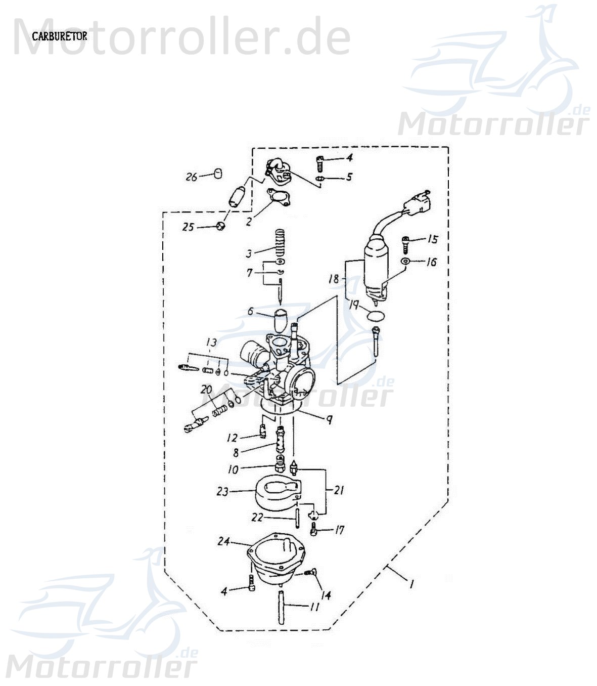 Adly Quad 50 2 Einstellschraube ABR-16115-116-000 Motorroller.de Regulierschraube Gemischschraube Standgasschraube Leerlaufschraube 1E40QMB