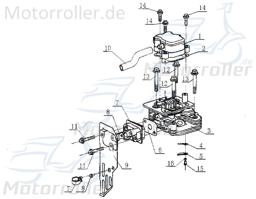 Kasea Kinderbuggy Ventildeckeldichtung 40ccm 4Takt 39-13879 Motorroller.de Dichtung-Ventildeckel Ventildeckel-Dichtung Dichtung-Zylinderkopf VDD