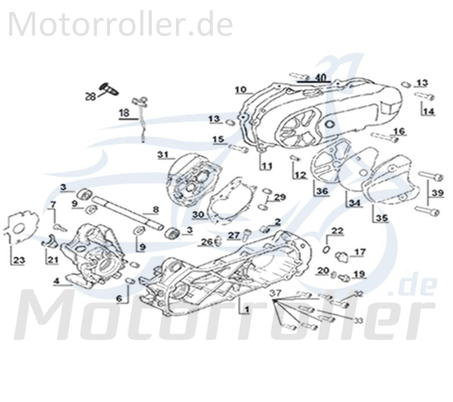 50ccm 2takt-Motor RS 1E40QMB Motor 10000-ABA9-9000-FCS