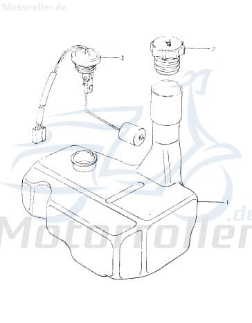 Sundiro XDZ 50 TA Zweitakt-Öltank 50ccm 2Takt QM50QW13-1 Motorroller.de 1E40QMB Scooter Ersatzteil Service Inpektion Direktimport