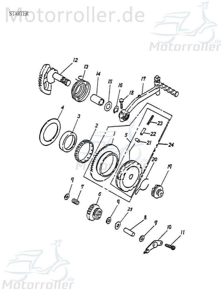 Adly Anlasserzahnkranz 68 Zähne Quad ATV 50ccm 2Takt Motorroller.de Minarelli liegend ATV 50 II Utility XXL AC ATV 50 RS XXL AC weiß-blau UTV Service