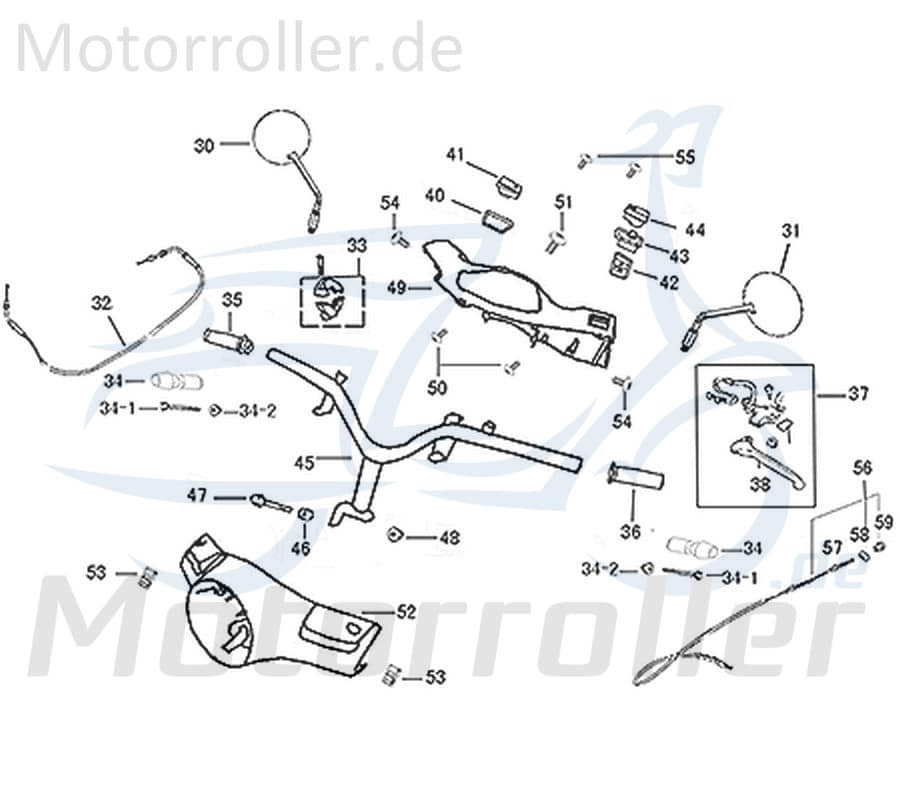 Spiegel links KREIDLER verchromt Lenker Motorrad 741091