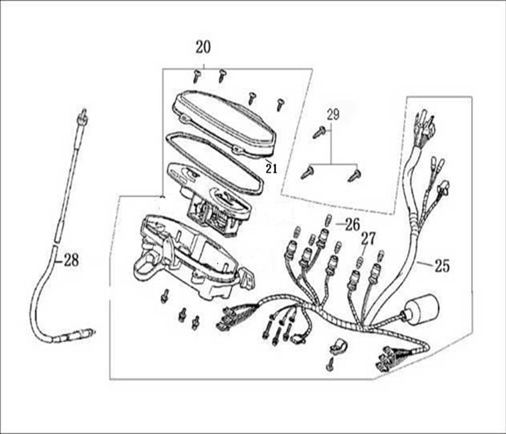 AGM GMX 460 Sport Tachowelle 50ccm 4Takt 44830-KY-9000-B Motorroller.de Tachoantrieb Tacho-Welle Tachometerwelle Tachoantriebswelle Tacho-Antrieb