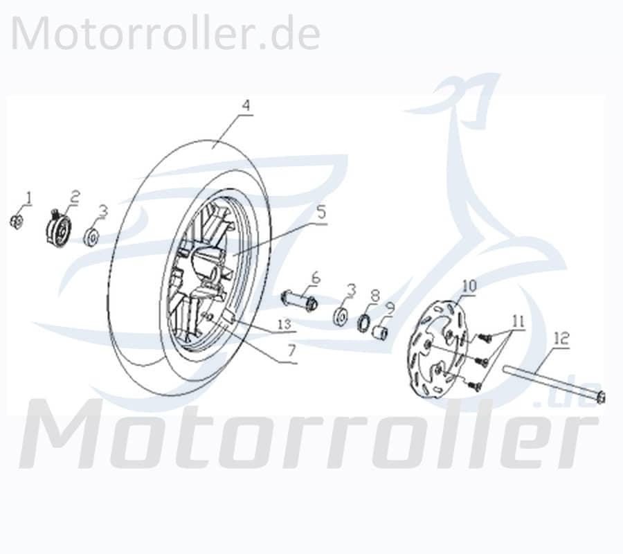 Kreidler Vabene 50 Felge Stahlfelge Rad 50ccm 2Takt 730609 Motorroller.de Alufelge Alu-Rad Radkranz Radfelge Scooter SMC Ersatzteil Service Inpektion