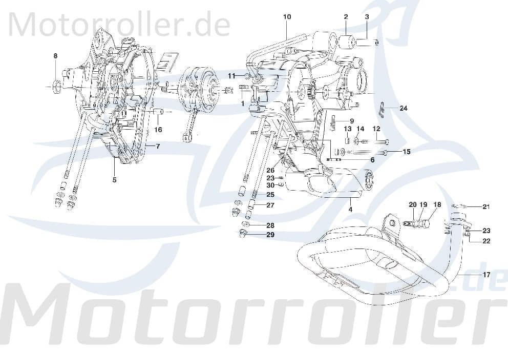 Schraube Kreidler STAR Deluxe 4S 125 Scooter 4Takt SF514-0171 Motorroller.de Bundschraube Maschinenschraube Flanschschraube Flansch-Schraube Moped