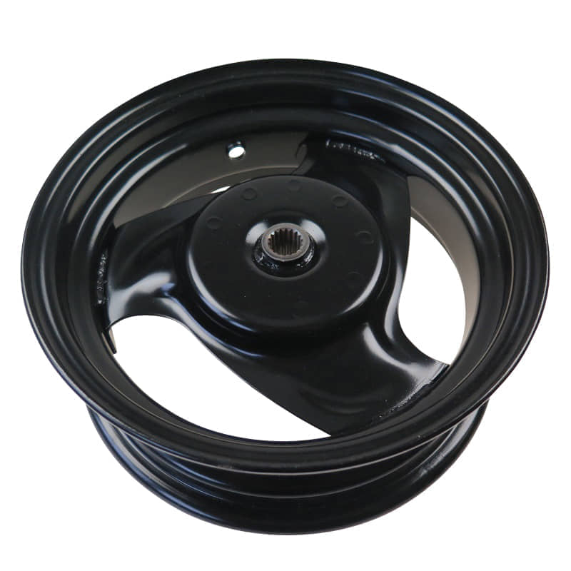 PGO Alufelge hinten 10x3.50 Zoll schwarz PMX 110 Stahlfelge P1407104600 Motorroller.de Hinterrad Hinterrad-Felge Hinterradfelge Hinter-Rad PMX 50