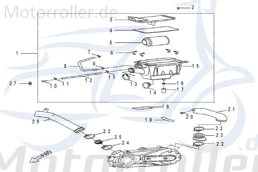 AEON Luftfilter Einsatz Quad ATV 400cc 4T AEO-17205201-001