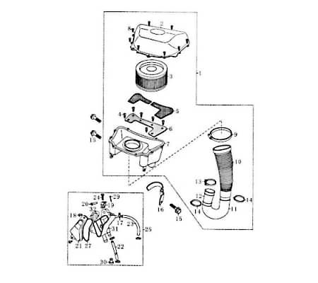 Ölauffangfilter Rex RS125 Ölfilter Roller 125ccm 4Takt Motorroller.de Hydraulikfilter 125ccm-4Takt Scooter Speedy 125 QM125T-10A Ersatzteil Service