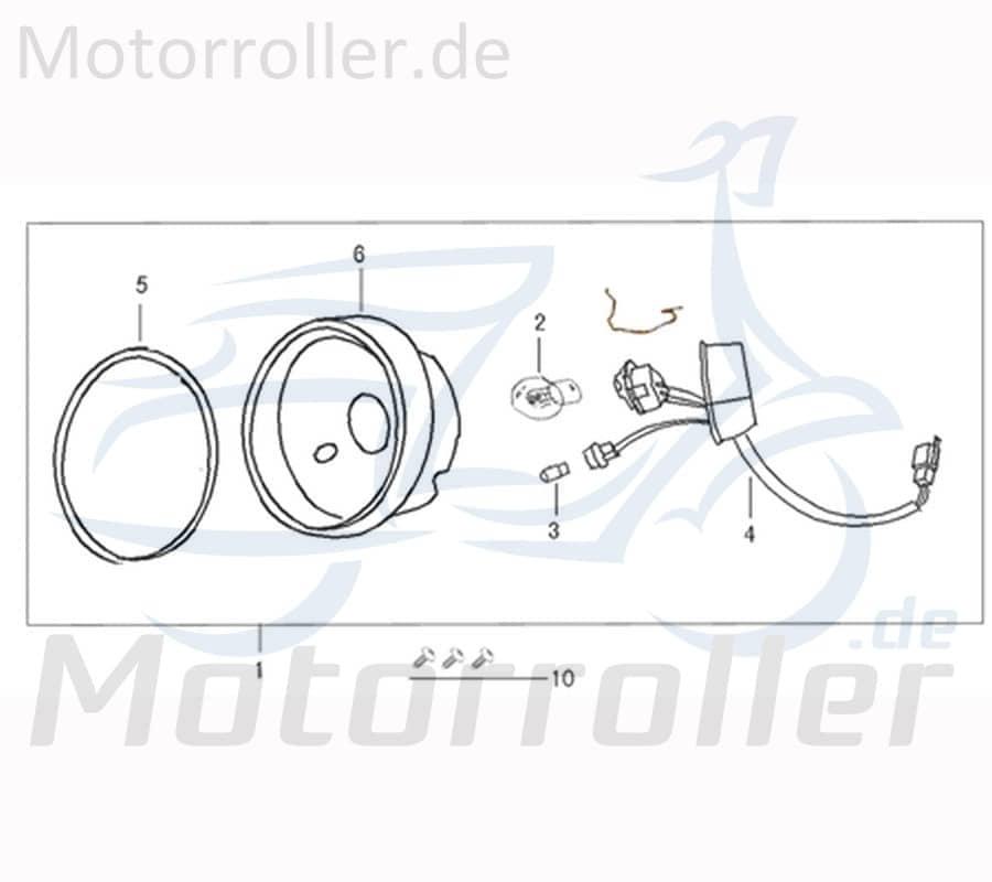 Kreidler Flory 50 125 Classic Scheinwerfer 740029 Motorroller.de Frontscheinwerfer Hauptscheinwerfer Frontlicht Original Ersatzteil