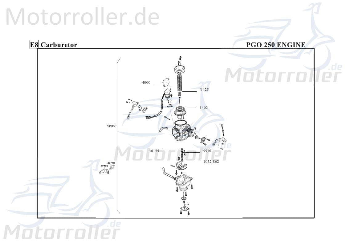 Vergaser komplett Vergaserapparat 1610K-KHE7-BL1.0