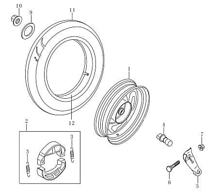 Feder Qingqi REX RS700 QM50QT-10A Dämpfung Scooter FIG33B-5 Motorroller.de Schwingungsdämpfer Ausgleichsfeder Abfederung Masseausgleich 50ccm 4Takt