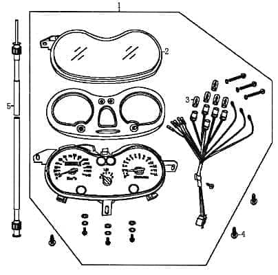 Kabelbaum Tacho Motorroller Rex RS1100 701379