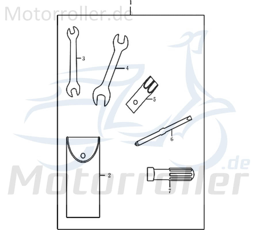 Kreidler DICE SM 50 LC Werkzeugsatz 50ccm 2Takt 801-001-000 Motorroller.de Werkzeug-Set Werkzeugkit Minarelli liegend Motorrad Supermoto 50 DD Moped