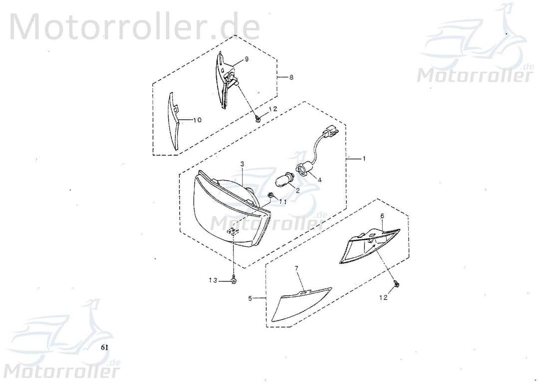 SMC Scheinwerferbirne 12V 15W Rexy 50 Leuchte 50ccm 2Takt Motorroller.de Glühbirne Leuchtmittel Halogen-Birne Scheinwerfer-Lampe Scheinwerfer-Birne