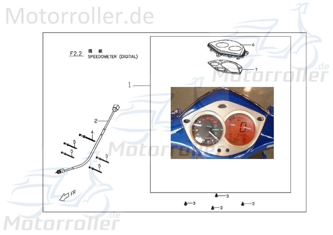 PGO Tachometersensor Geschwindigkeitssensor Digital G-Max P256A020000N Motorroller.de Tachosensor für Digitaltacho Scooter