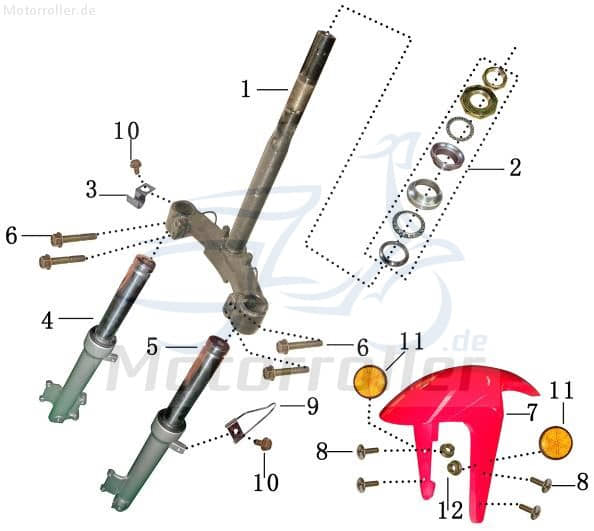 Lenkkopflager 4Takt 125ccm Jonway YYB915008002
